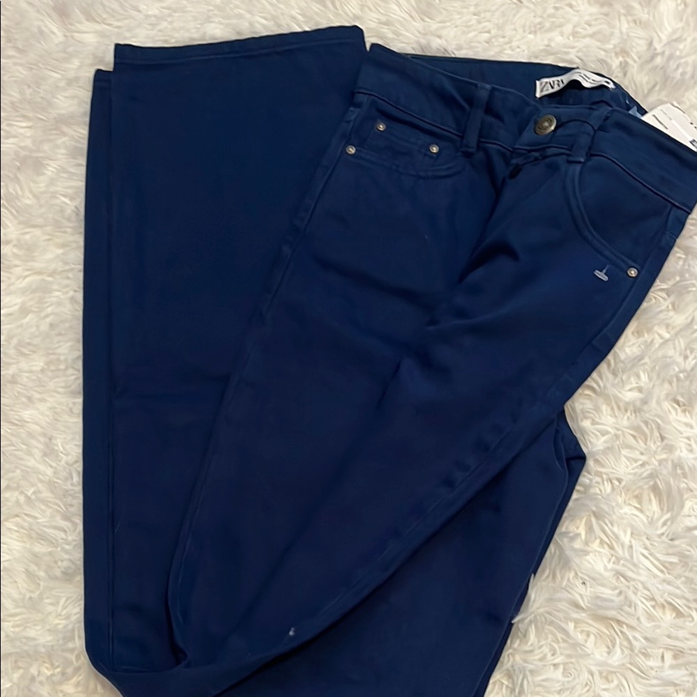 Zara Deep Navy Trousers